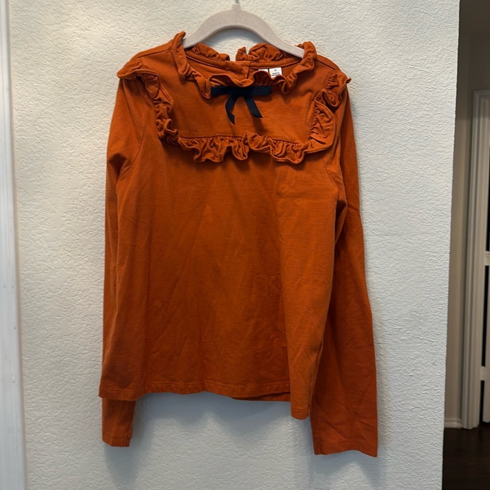 Beautiful, elegant Janie and Jack blouse orange color